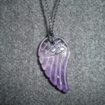 pendentif aile d&rsquo;ange améthyste