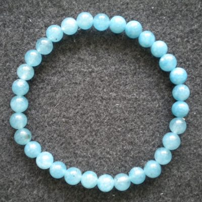 bracelet perles aigue-marine