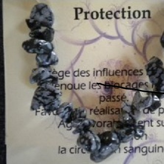 bracelet baroque obsidienne