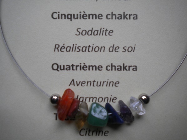 collier cable 7 chakras
