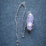 pendentif pendule spirale améthyste