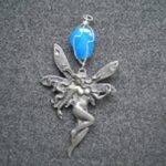 elfe de la séduction en étain et agate bleue