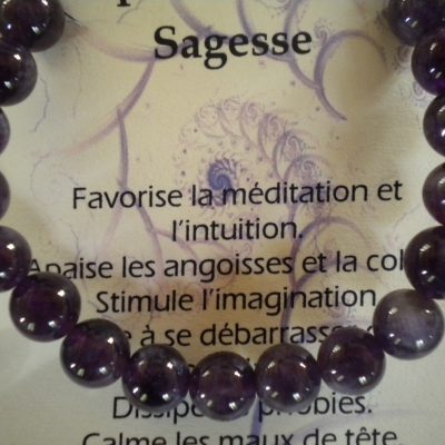bracelet perles améthyste