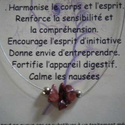 collier cable jaspe rouge