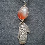 pendentif ange avec cornaline
