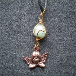 pendentif ange et quartz laiteux