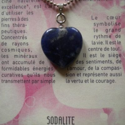 pendentif cœur sodalite