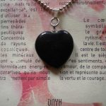 pendentif cœur onyx noir