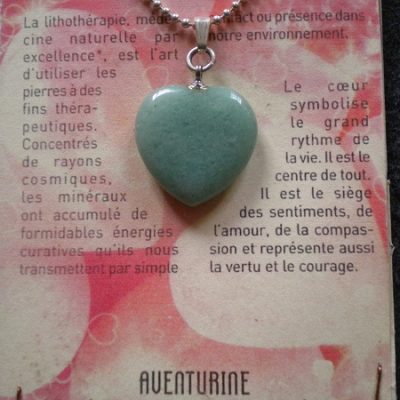 pendentif cœur aventurine