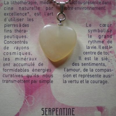 pendentif cœur serpentine