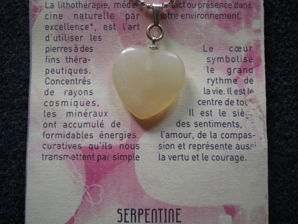 pendentif cœur serpentine