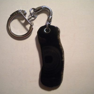 porte-clés agate noire