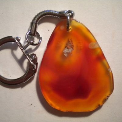 porte-clés agate orange