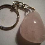 porte-clés quartz rose