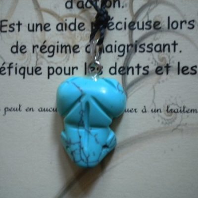 pendentif grenouille howlite
