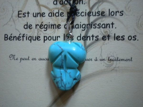 pendentif grenouille howlite