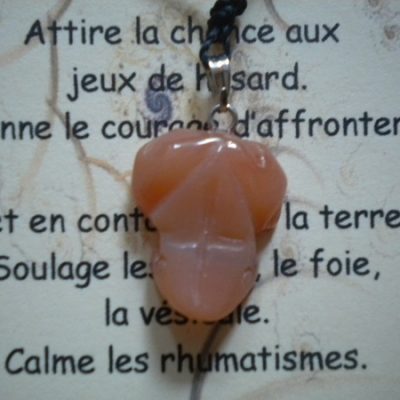 pendentif grenouille cornaline
