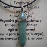 pendentif biterminé aventurine