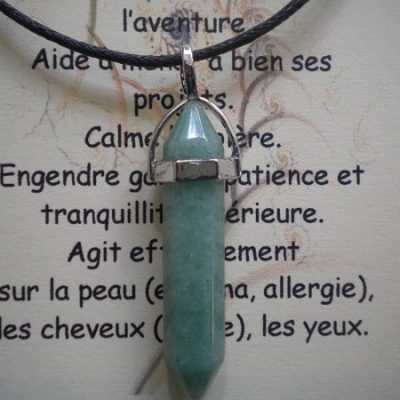 pendentif biterminé aventurine