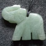 pendentif éléphant aventurine