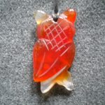 pendentif hibou cornaline