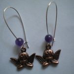boucles d&rsquo;oreilles anges et améthyste