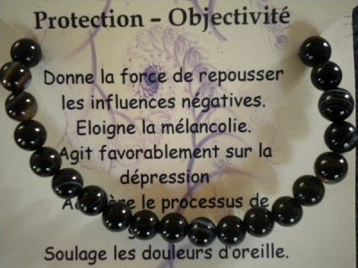 bracelet onyx noir