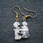 boucles d&rsquo;oreilles quartz rose baroques