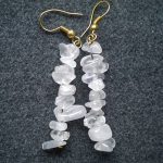 boucles d&rsquo;oreilles quartz rose baroques