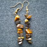 boucles d&rsquo;oreilles œil de tigre baroques