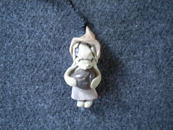 pendentif sorcière et agate