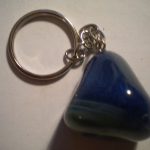 porte-clés agate bleue