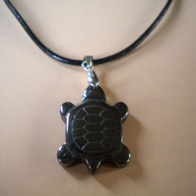 pendentif tortue hématite