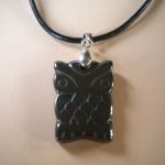 pendentif hibou hématite