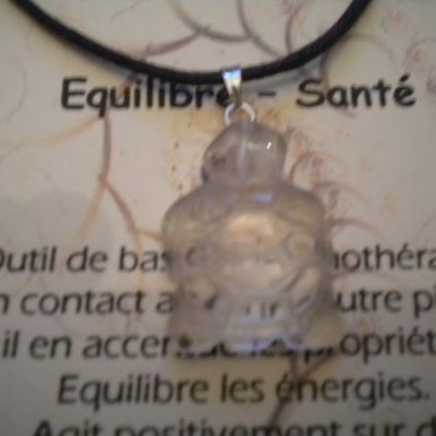 pendentif tortue cristal de roche