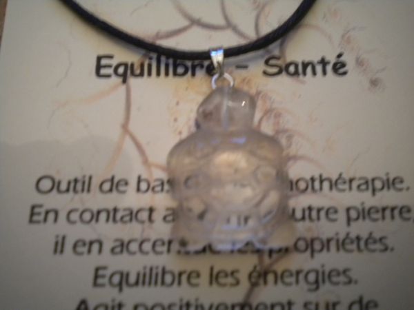 pendentif tortue cristal de roche
