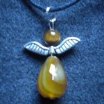 pendentif ange œil de tigre et agate