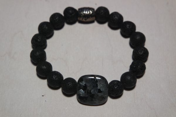 bracelet aromathérapie lave et agate
