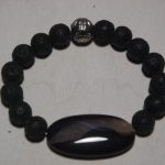 bracelet aromathérapie lave et onyx noir