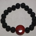 bracelet aromathérapie lave et cornaline
