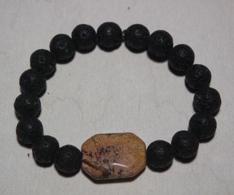 bracelet aromathérapie lave et jaspe paysage