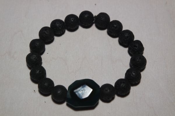 bracelet aromathérapie lave et agate