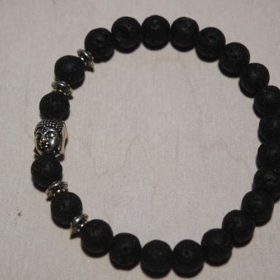 bracelet aromathérapie lave et bouddha