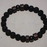 bracelet aromathérapie lave, bois et hématite