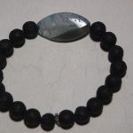 bracelet aromathérapie lave et agate bleue