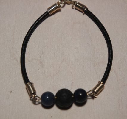 bracelet aromathérapie lave et sodalite