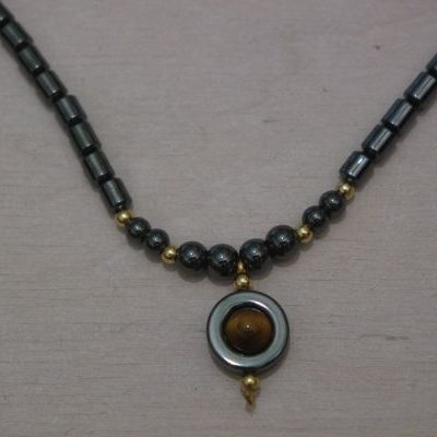 collier hématite et œil de tigre
