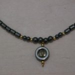 collier hématite et cristal de roche