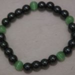 hématite magnétique et œil de chat vert