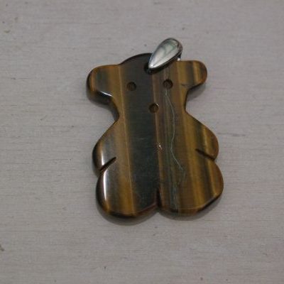 pendentif ours œil de tigre